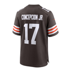 KC Concepcion Browns #17 Brown 2026 Draft Game Stitched Football Jersey