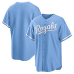 Kansas City Royals Light Blue Alternate Replica Team Logo Baseball Jersey