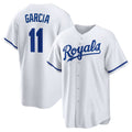 Kansas City Royals #11 Maikel Garcia White Home Replica Baseball Jersey