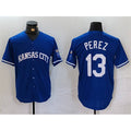 Kansas City Royals #13 Salvador Perez Royal Cool Base Stitched Baseball Jersey