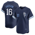Kansas City Royals #16 Bo Jackson Navy City Connect Retired Player Baseball Jersey