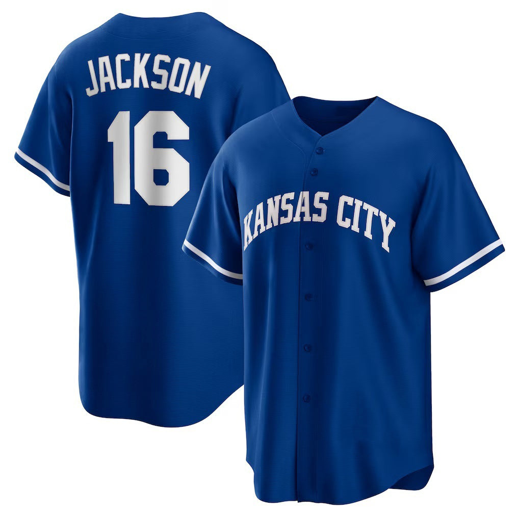 Kansas City Royals #16 Bo Jackson Rush Blue Alternate 2 Replica Baseball Jersey