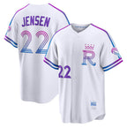 Kansas City Royals #22 Carter Jensen White 2026 City Connect Stadium Baseball Jersey