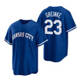 Kansas City Royals #23 Zack Greinke Royal Cool Base Stitched Baseball Jersey