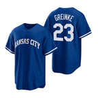 Kansas City Royals #23 Zack Greinke Royal Cool Base Stitched Baseball Jersey