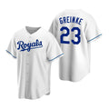 Kansas City Royals #23 Zack Greinke White Cool Base Stitched Baseball Jersey