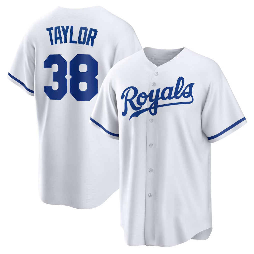 Kansas City Royals #38 Josh Taylor White Home Replica Player Baseball Jersey