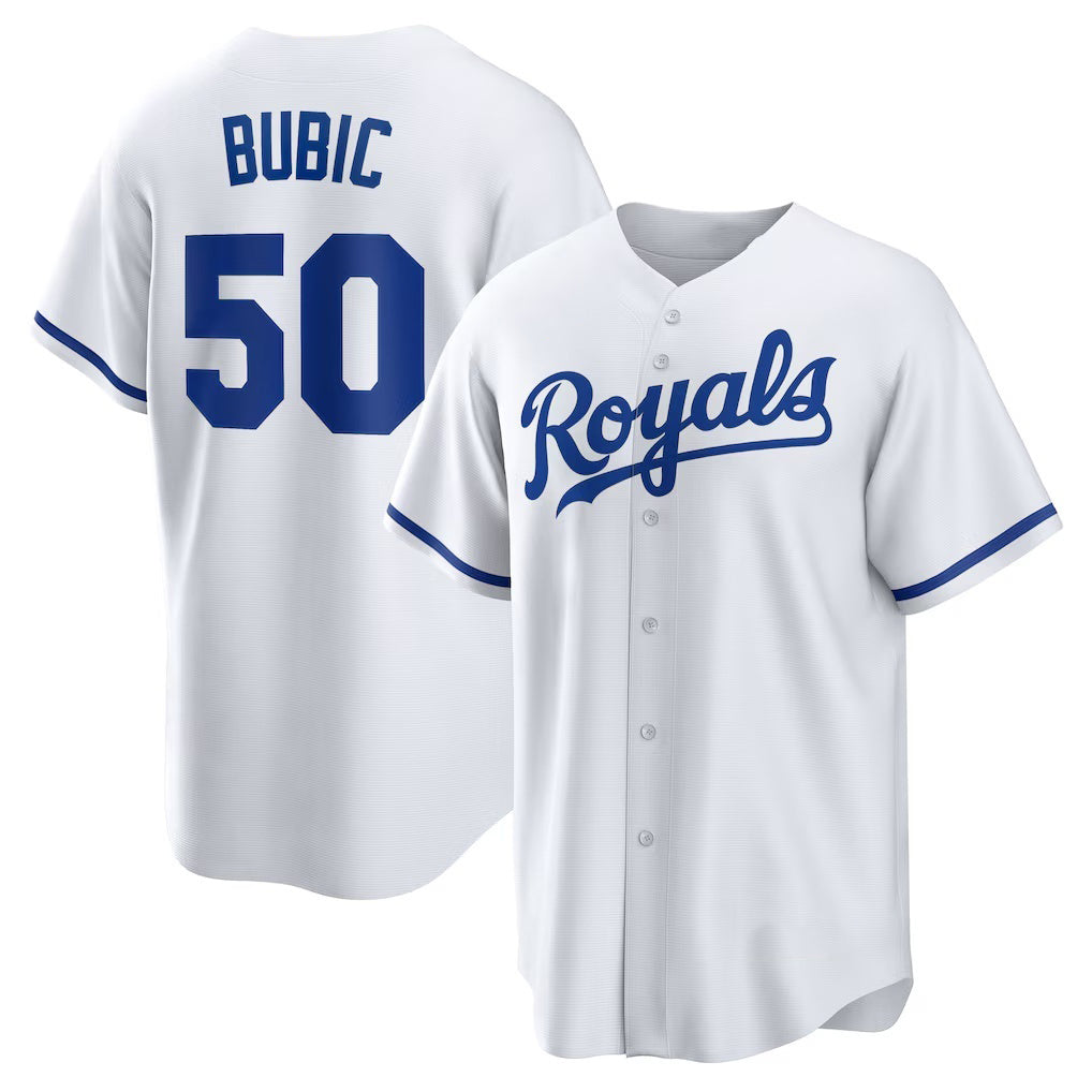 Kansas City Royals #50 Kris Bubic White Home Replica Baseball Jersey