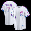 Kansas City Royals #7 Bobby Witt Jr. White 2026 City Connect Stadium Baseball Jersey
