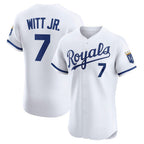 Kansas City Royals #7 Bobby Witt Jr. White Home Elite Player Baseball Jersey
