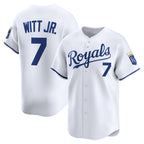 Kansas City Royals #7 Bobby Witt Jr. White Home Limited Player Baseball Jersey