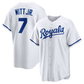 Kansas City Royals #7 Bobby Witt Jr. White Home Replica Player Baseball Jersey