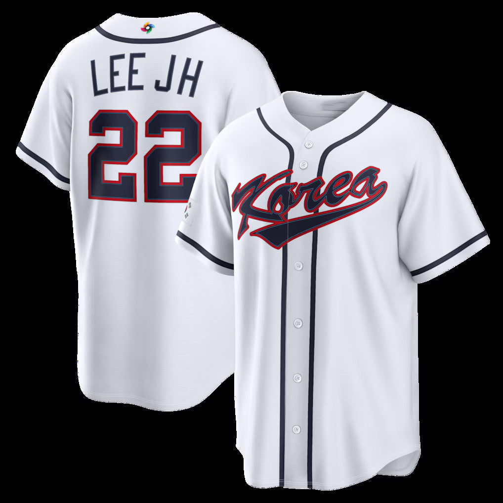 Korea Baseball #22 Jung Hoo Lee 2026 World Baseball Classic Home Stadium Baseball Jersey - White