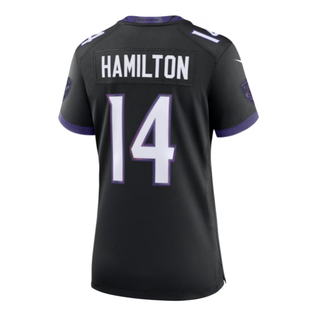 Kyle Hamilton Ravens #14 Black Alternate Game Stitched Football Jersey