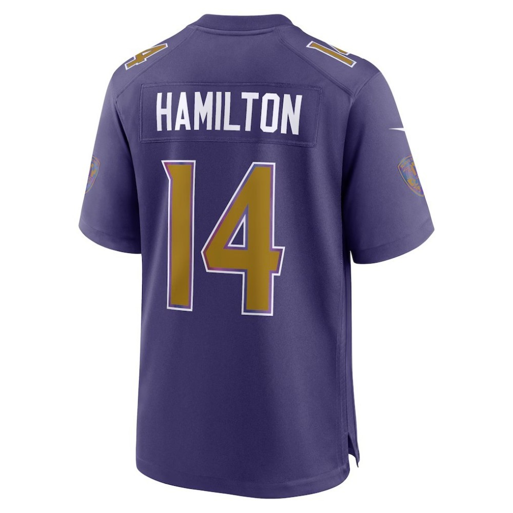 Kyle Hamilton Ravens #14 Purple Alternate Game Stitched Football Jersey