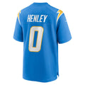 LA.Chargers #0 Daiyan Henley Powder Blue Team Game Football Jersey Marou