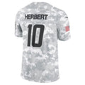 LA.Chargers #10 Justin Herbert Arctic Camo 2024 Salute to Service Limited Jersey