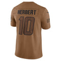 LA.Chargers #10 Justin Herbert Brown Salute To Service Limited Jersey