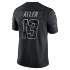 LA.Chargers #13 Keenan Allen RFLCTV Limited Football Jersey Marou ¨C Black