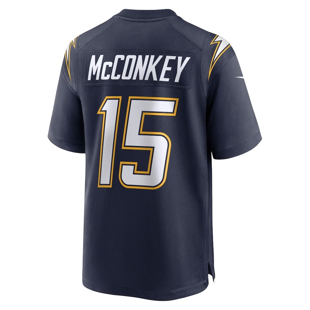 LA.Chargers #15 Ladd McConkey Navy Alternate Super Chargers Game Player Jersey