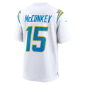 LA.Chargers #15 Ladd McConkey White Game Jersey