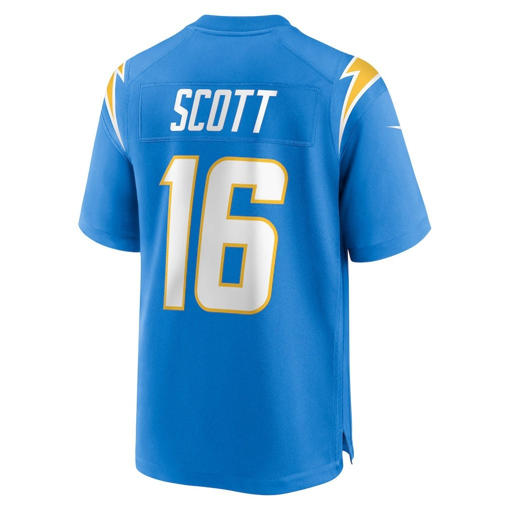 LA.Chargers #16 JK Scott Powder Blue Game Football Jersey Marou