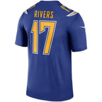 LA.Chargers #17 Philip Rivers Royal Color Rush Legend Football Jersey Marou