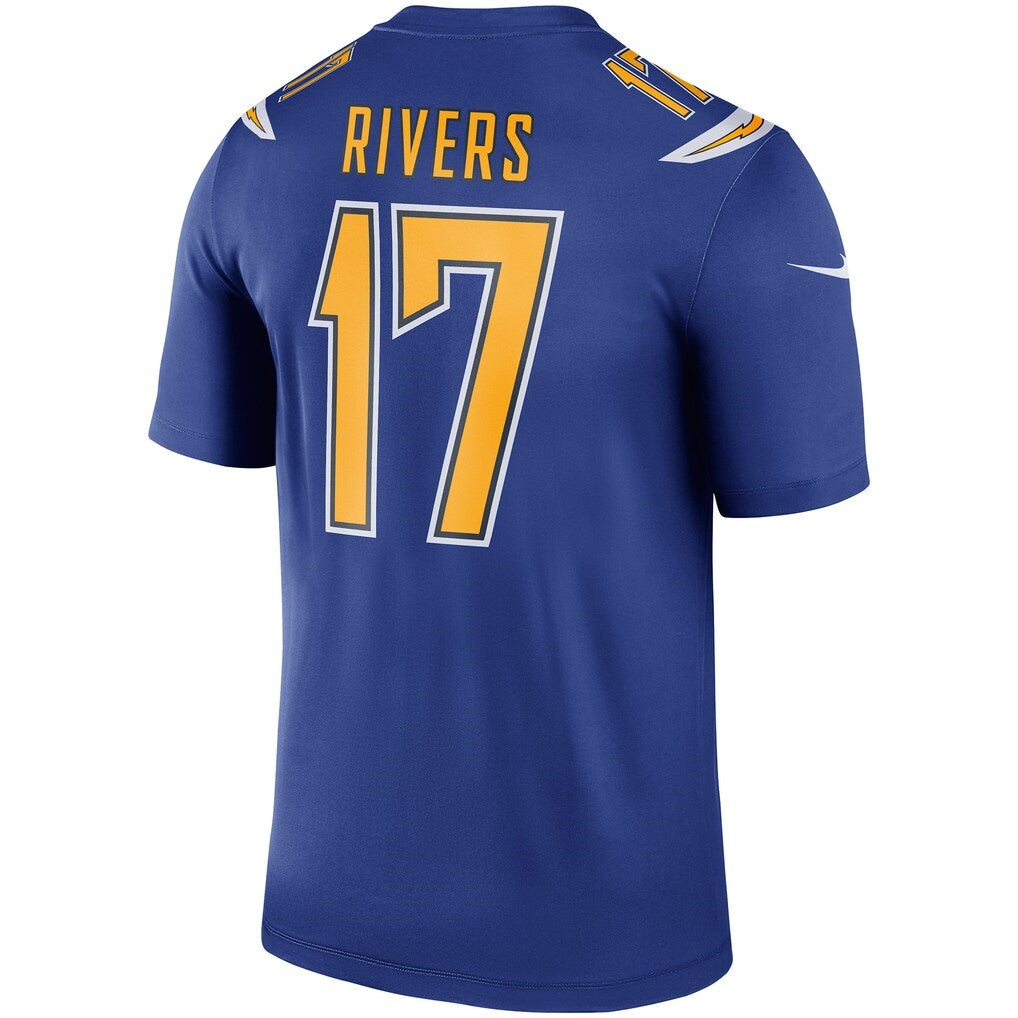 LA.Chargers #17 Philip Rivers Royal Color Rush Legend Football Jersey Marou