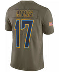 LA.Chargers #17 Philip Rivers Salute To Service Football Jersey Marou