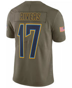 LA.Chargers #17 Philip Rivers Salute To Service Football Jersey Marou