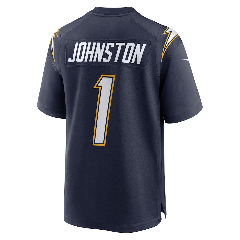LA.Chargers #1 Quentin Johnston Navy Alternate Super Chargers Game Player Football Jersey Marou