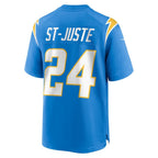 LA.Chargers #24 Benjamin St-Juste Powder Blue Team Game Football Jersey Marou