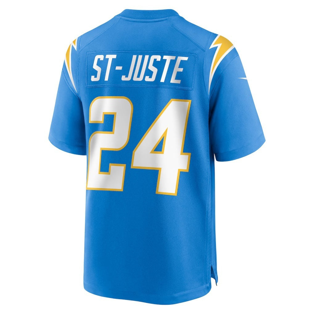 LA.Chargers #24 Benjamin St-Juste Powder Blue Team Game Football Jersey Marou