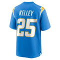 LA.Chargers #25 Joshua Kelley Powder Blue Game Football Jersey Marou