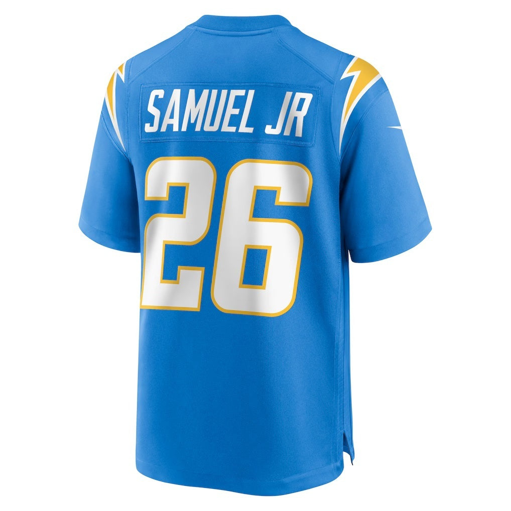 LA.Chargers #26 Asante Samuel Jr. Powder Blue Game Player Football Jersey Marou