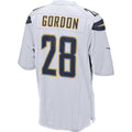 LA.Chargers #28 Melvin Gordon III White Game Football Jersey Marou