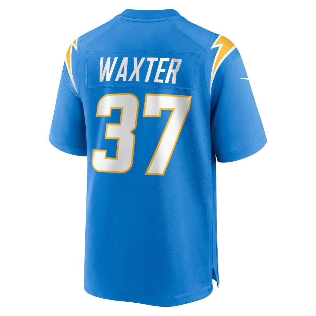 LA.Chargers #37 Isas Waxter Powder Blue Team Game Football Jersey Marou