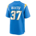 LA.Chargers #37 Isas Waxter Powder Blue Team Game Football Jersey Marou