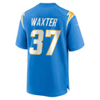 LA.Chargers #37 Isas Waxter Powder Blue Team Game Football Jersey Marou