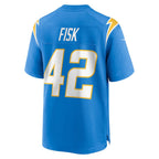 LA.Chargers #42 Tucker Fisk Powder Blue Team Game Football Jersey Marou