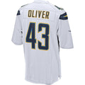 LA.Chargers #43 Branden Oliver White Game Football Jersey Marou