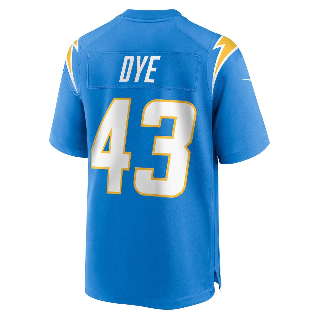 LA.Chargers #43 Troy Dye Powder Blue Game Football Jersey Marou