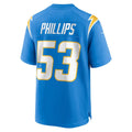 LA.Chargers #53 Del'Shawn Phillips Powder Blue Team Game Football Jersey Marou