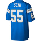 LA.Chargers #55 Junior Seau Mitchell & Ness Powder Blue Legacy Replica Football Jersey Marou