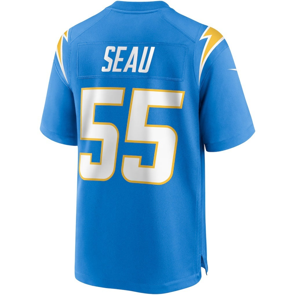 LA.Chargers #55 Junior Seau Powder Blue Game Retired Player Football Jersey Marou