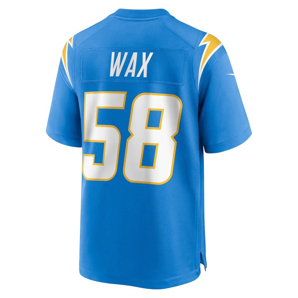 LA.Chargers #58 Marlowe Wax Powder Blue Team Game Football Jersey Marou
