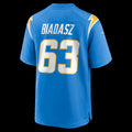 LA.Chargers #63 Tyler Biadasz Powder Blue Team Game Football Jersey Marou