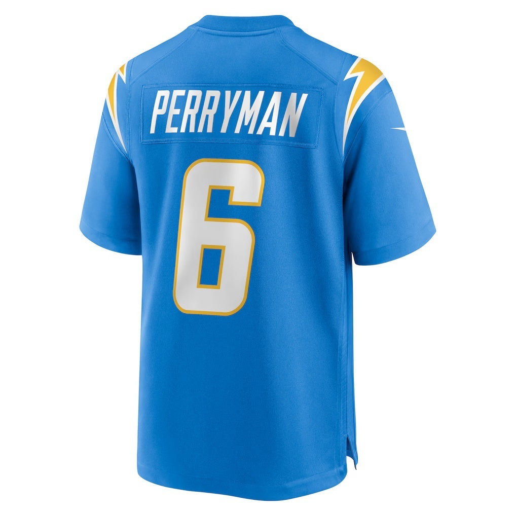 LA.Chargers #6 Denzel Perryman Powder Blue Team Game Football Jersey Marou
