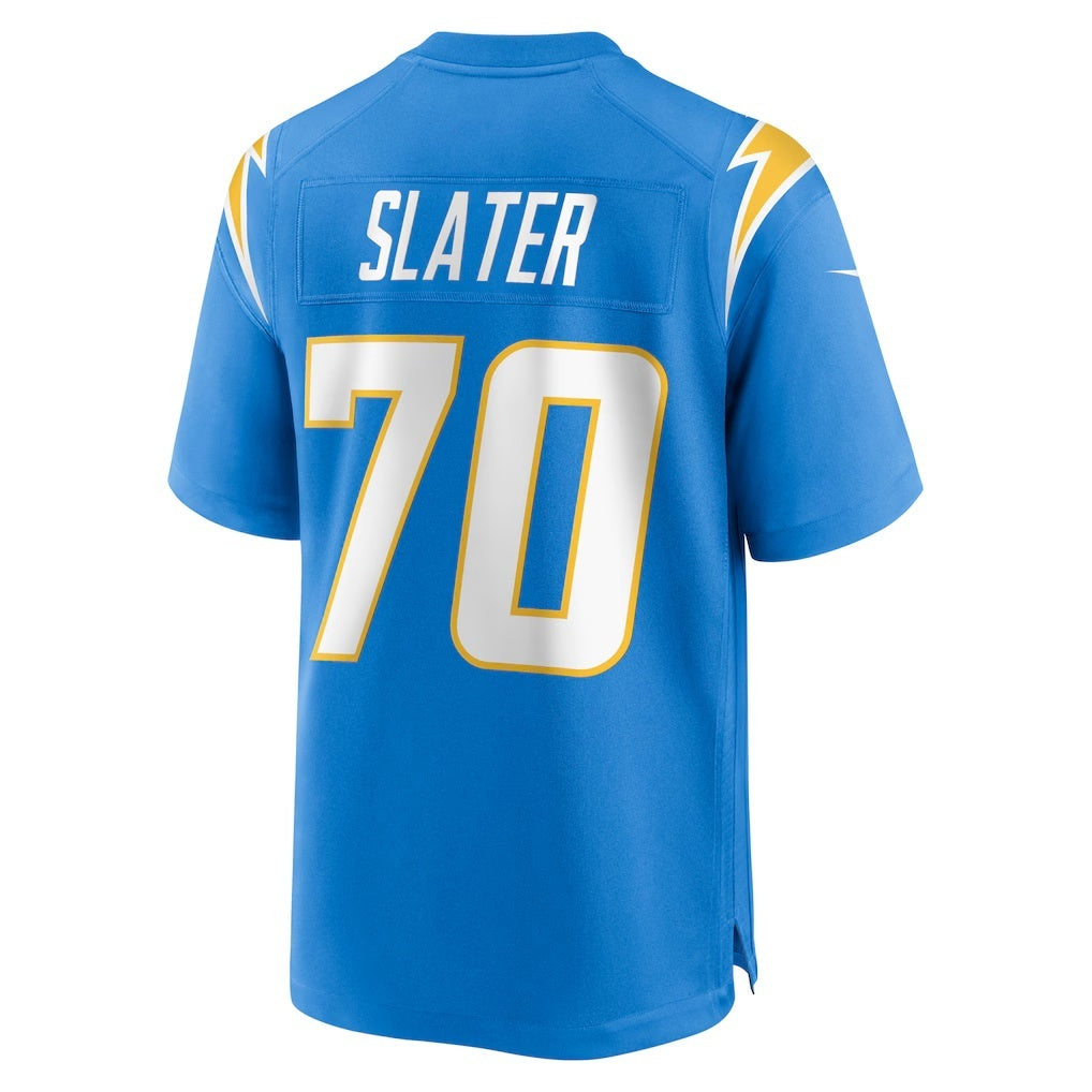 LA.Chargers #70 Rashawn Slater Powder Blue Game Football Jersey Marou