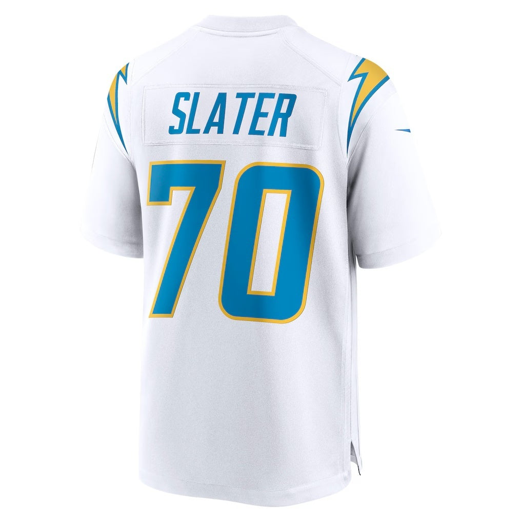 LA.Chargers #70 Rashawn Slater White Game Football Jersey Marou